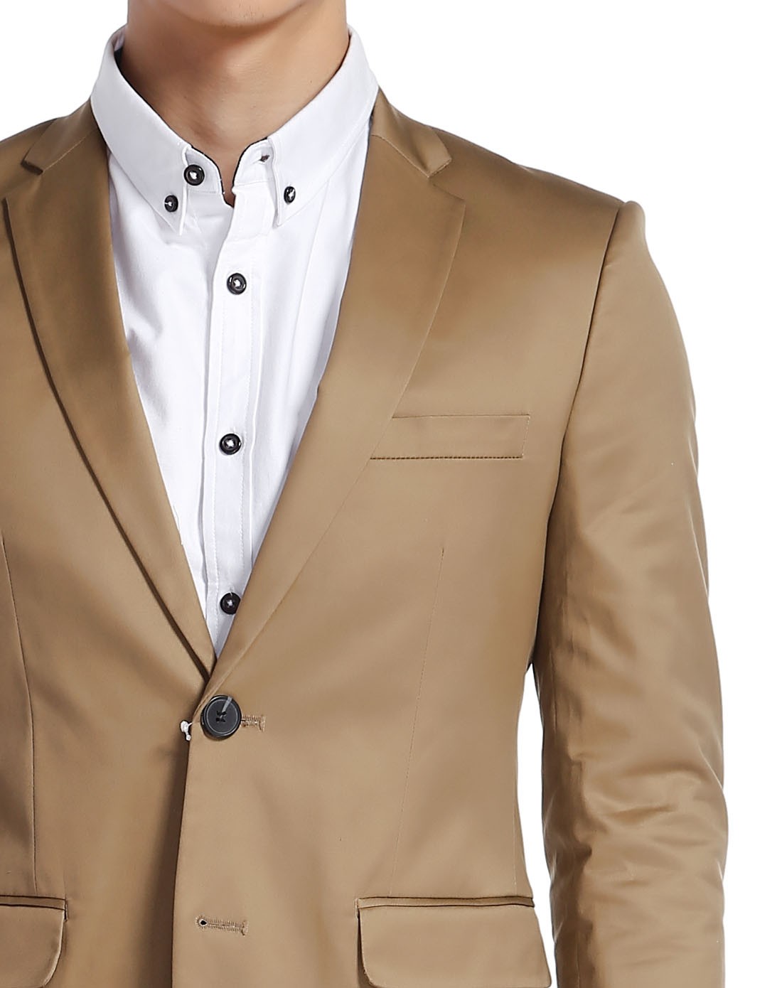 卡其色西装定制