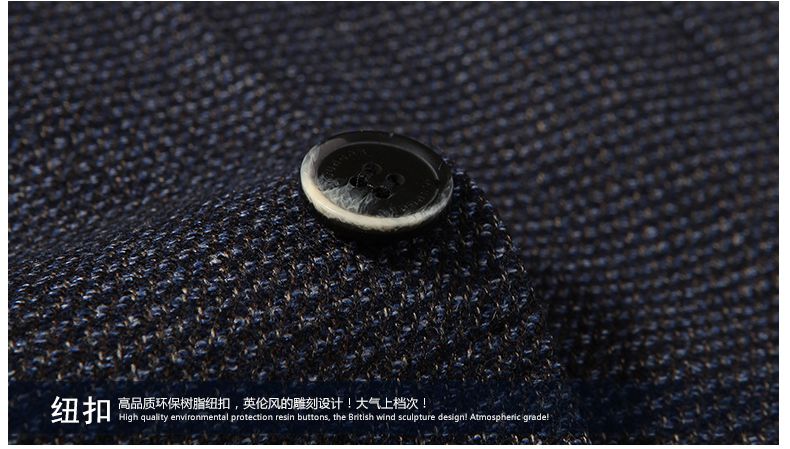 新款羊毛男士职业装细节图