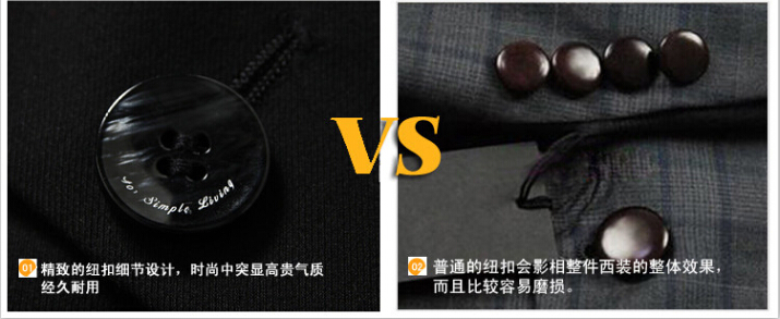 高档职业装定制对比照