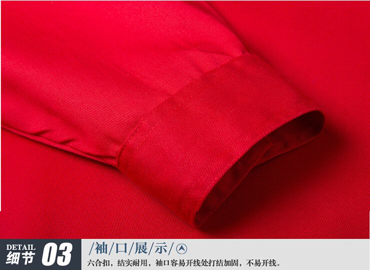 工装定制袖口细节图