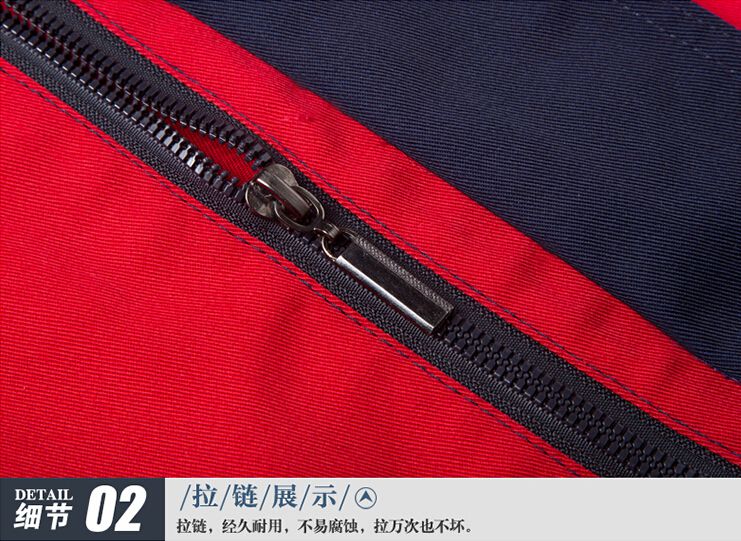 工装定制拉链细节图