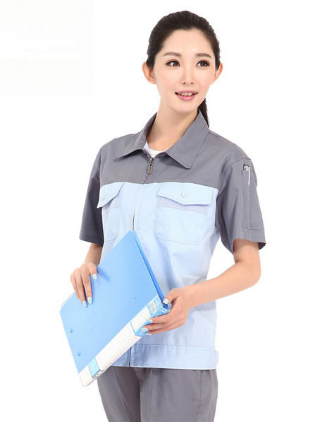 夏季工作服定做款式图