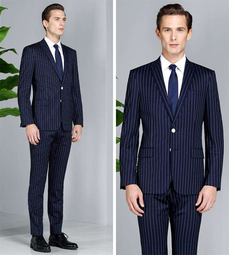 条纹西装定做
