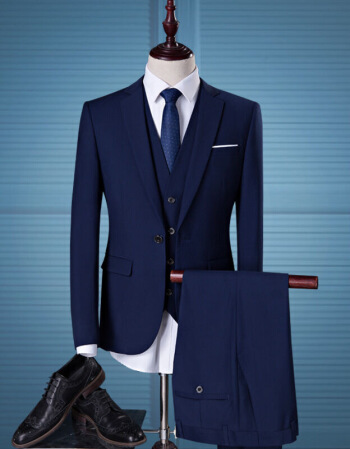 深蓝色西装定制