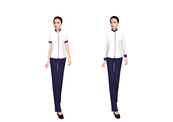 女性客房服务工服定做