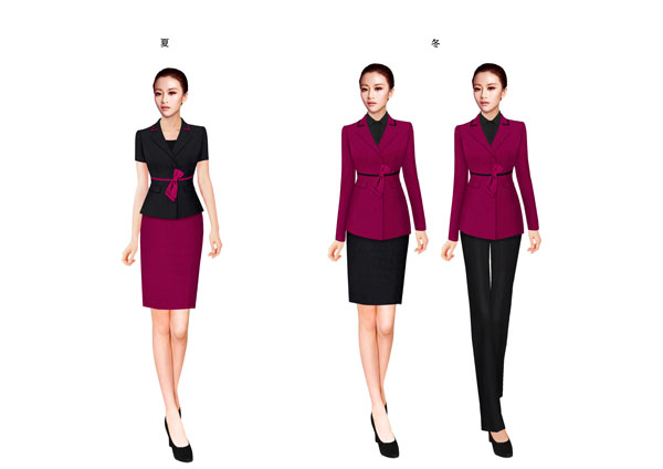 酒店前台工服定做设计图