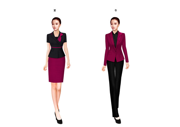 酒店前台工服定做设计图