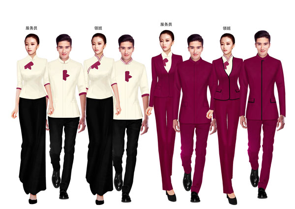 中餐厅服务员工服定做