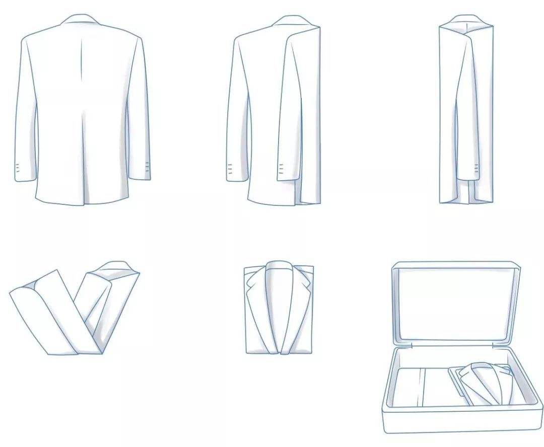 西服怎么正确放进行李箱