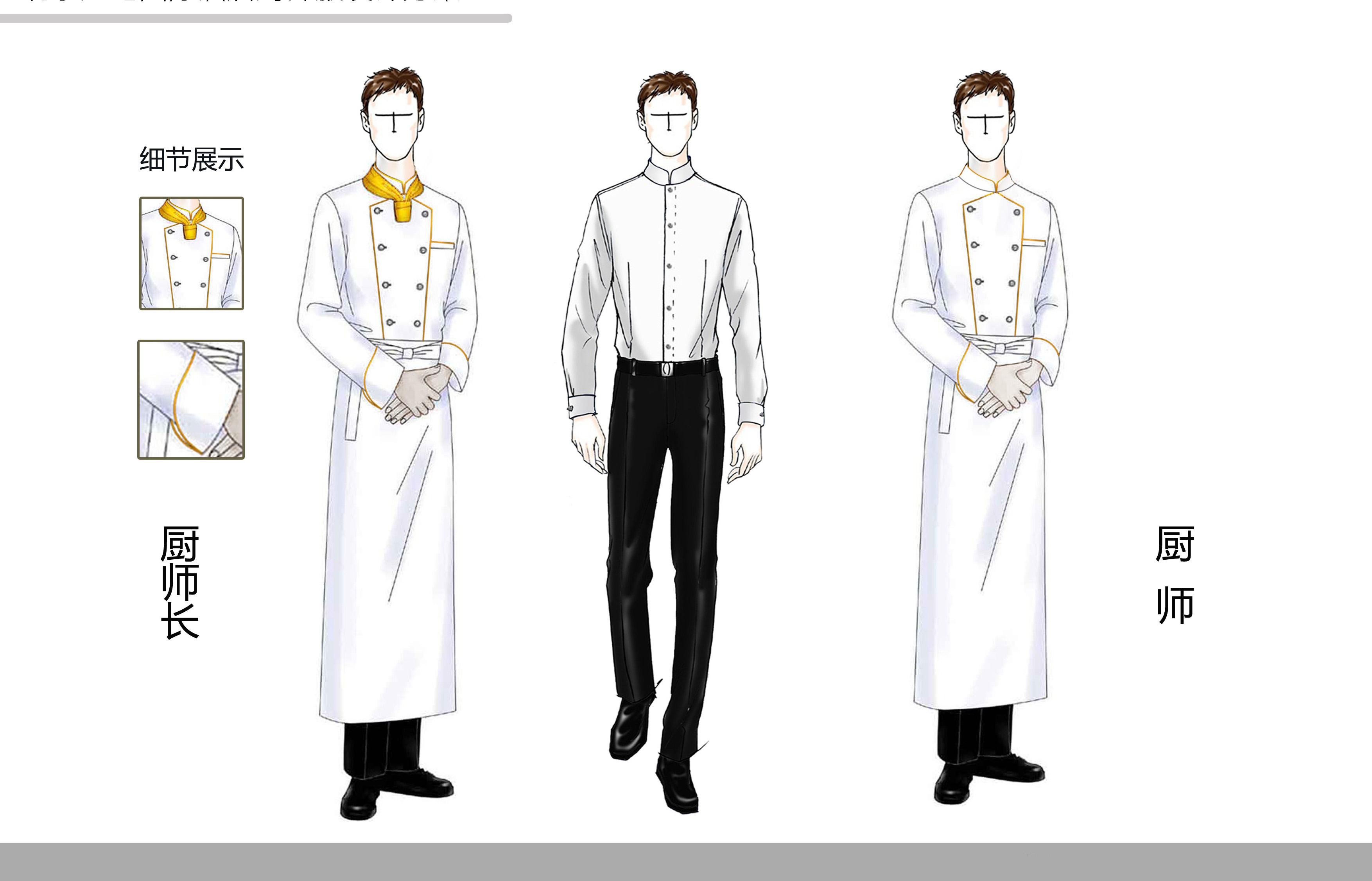 酒店厨师工作服设计