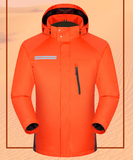 软壳户外男士防水冲锋衣款式图