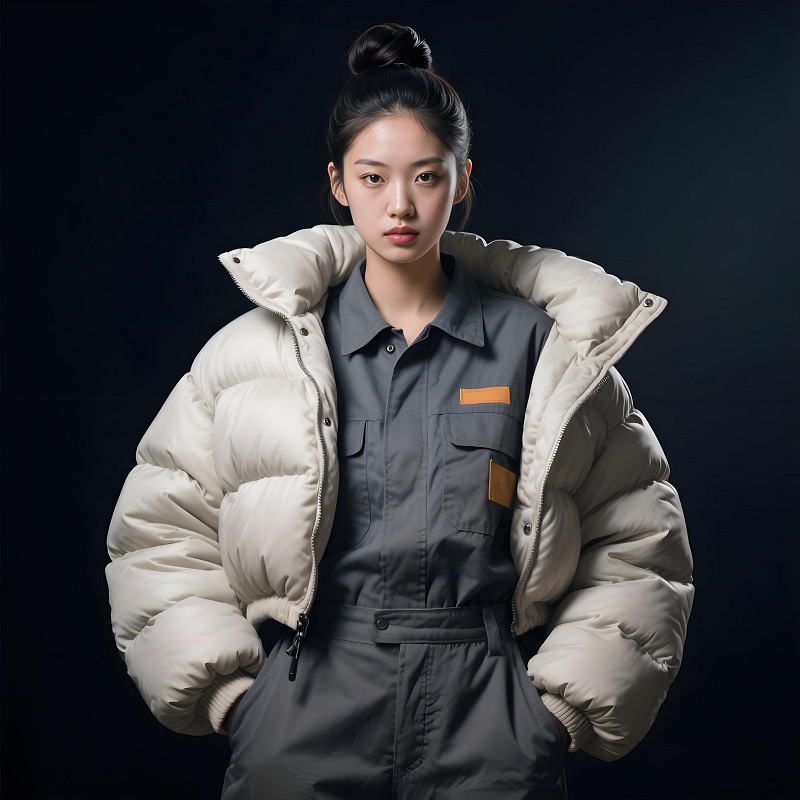 泡芙羽绒服工服定制面包服