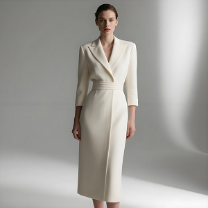 连衣裙套装定制职业装白色