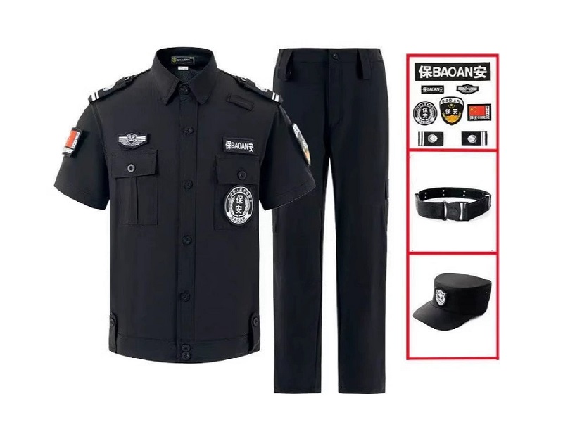 夏季保安服定制衬衫短袖裤子帽子套装