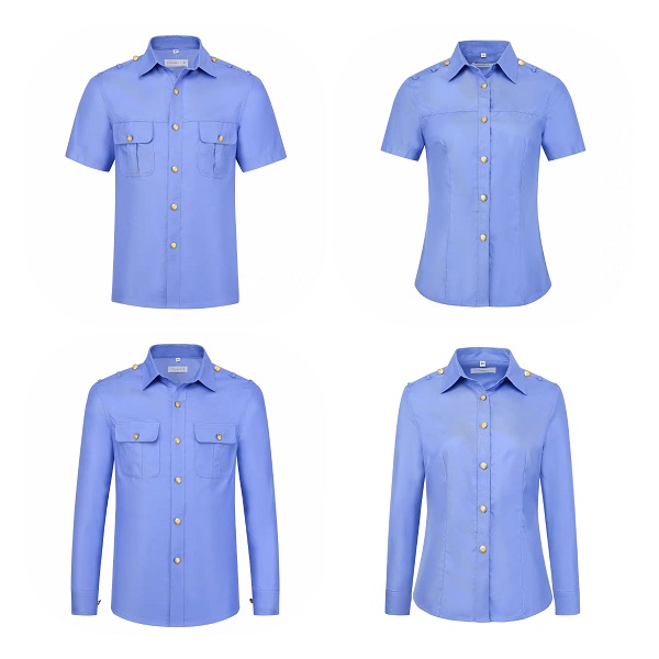 铁路制服衬衫定制半袖长袖